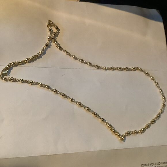 Gold plated ball link Necklace - Picture 1 of 3